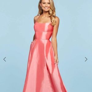 Sherri Hill Coral Prom Dress